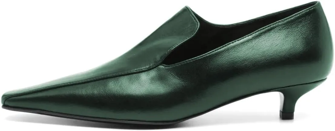 Milooey shoes Women's Square Toe Loafers Kitten Low Heels Slip On Comfy Pumps Dressy Party Daily Business Shoes Size 4-16 US