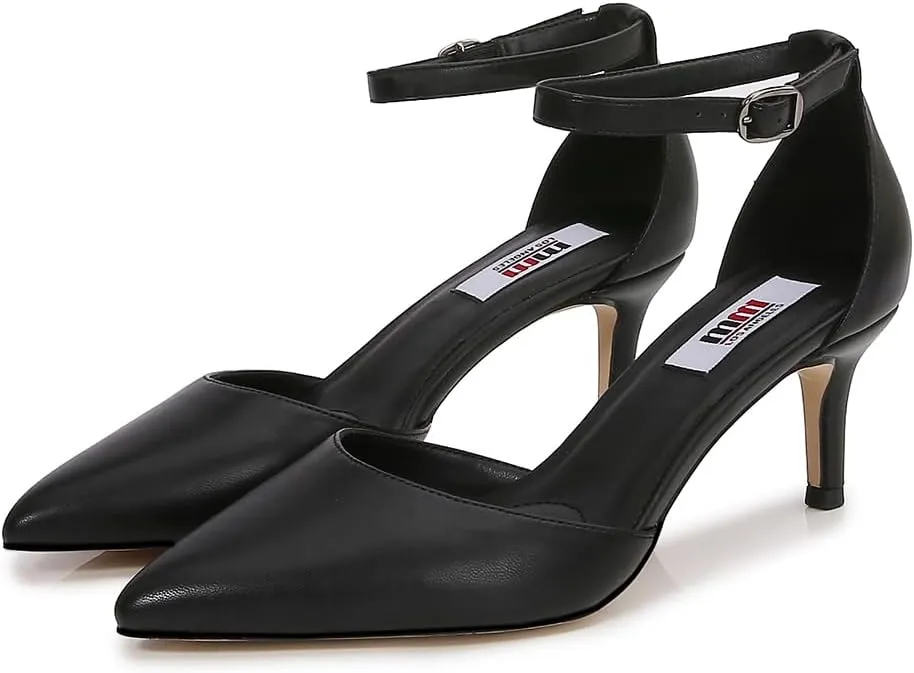 mm Women's Ankle Strap Front-Sling Pointed Toe Stiletto Heel