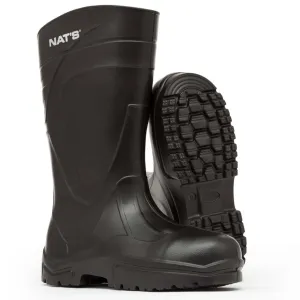 Nats Men's Work Boot 1577 | EVA Plain Toe, Waterproof, Ultra-Light, Removable Insole, Antimicrobial, Oil and Waste Resistant | Sizes 7-13