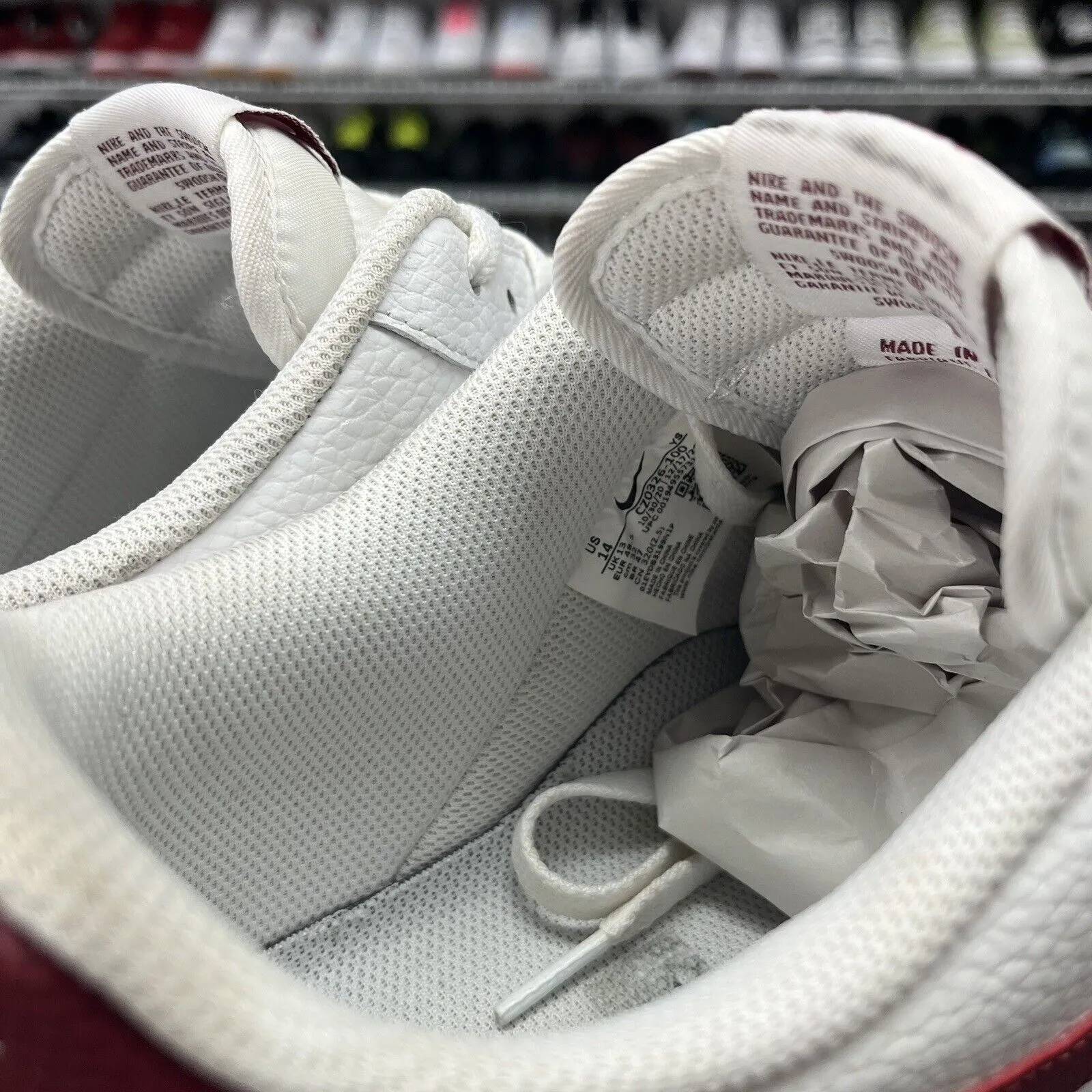Nike Air Force 1 Retro Low White Team Red CZ0326-100 Men's Size 14