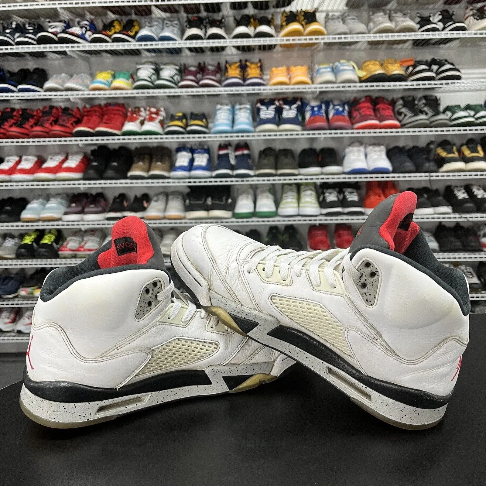 Nike Air Jordan 5 Retro White Cement White 136027-104 Men's Size 11 No Insoles