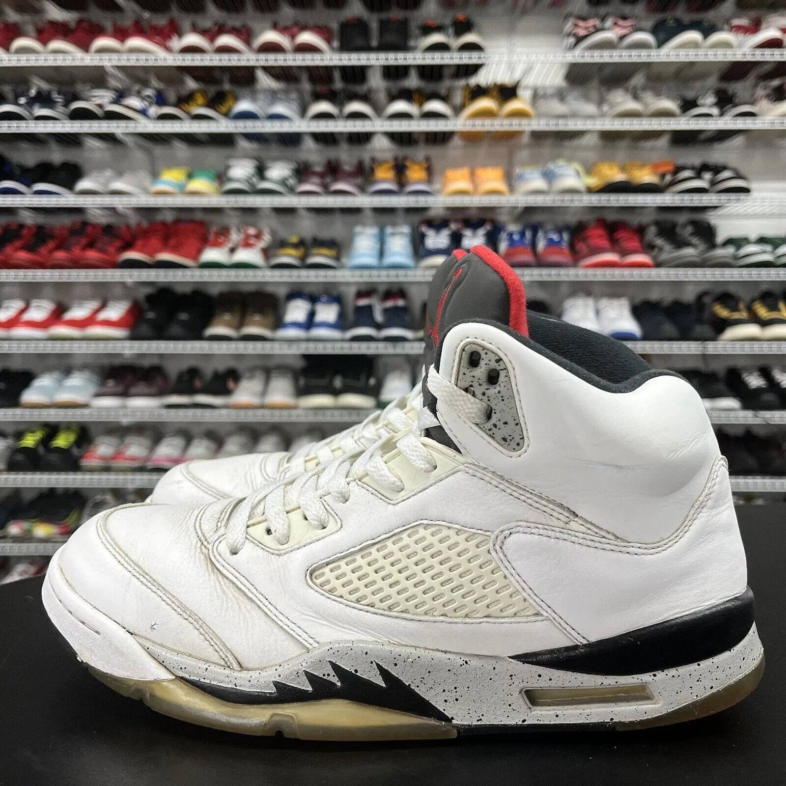Nike Air Jordan 5 Retro White Cement White 136027-104 Men's Size 11 No Insoles