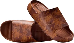 Nike Calm Printed Men's Slides (HQ1125-200, Cinnamon/Monarch)
