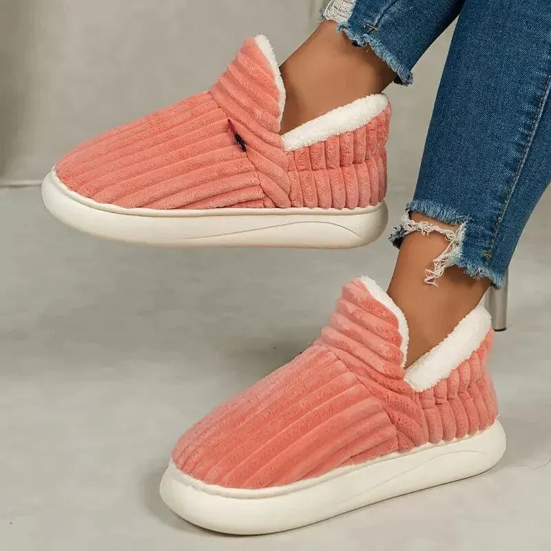 Non Slip Ribbed Indoor Slippers – Warmth and Secure Fit for Home