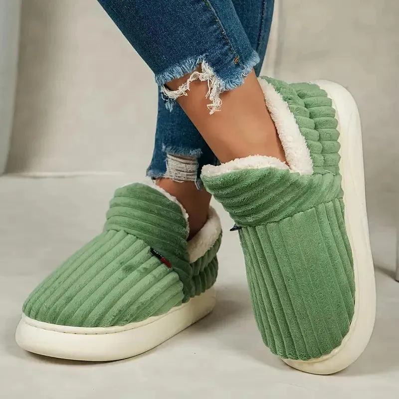 Non Slip Ribbed Indoor Slippers – Warmth and Secure Fit for Home
