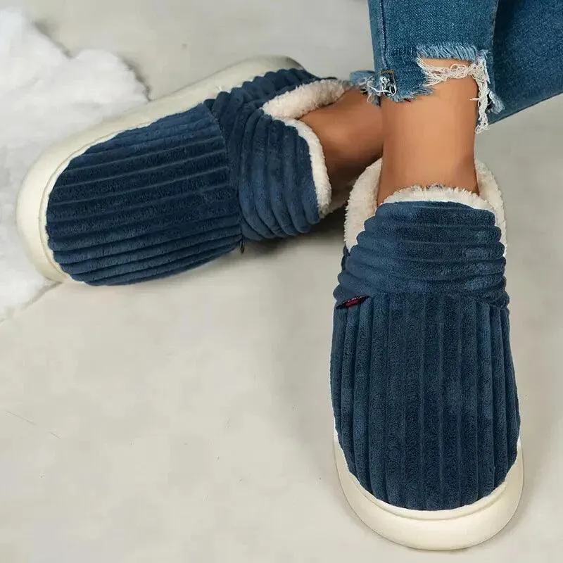 Non Slip Ribbed Indoor Slippers – Warmth and Secure Fit for Home