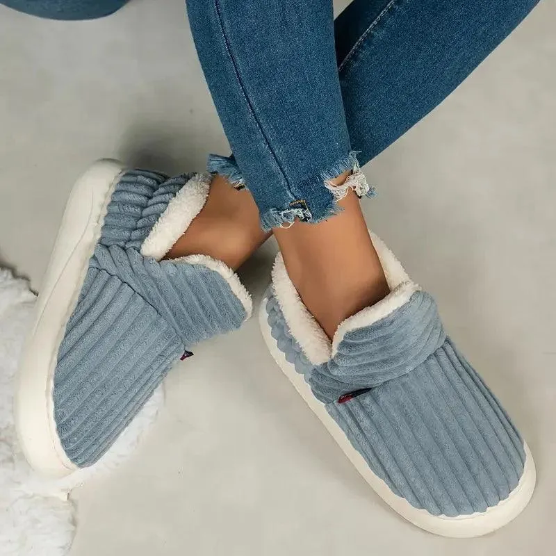 Non Slip Ribbed Indoor Slippers – Warmth and Secure Fit for Home