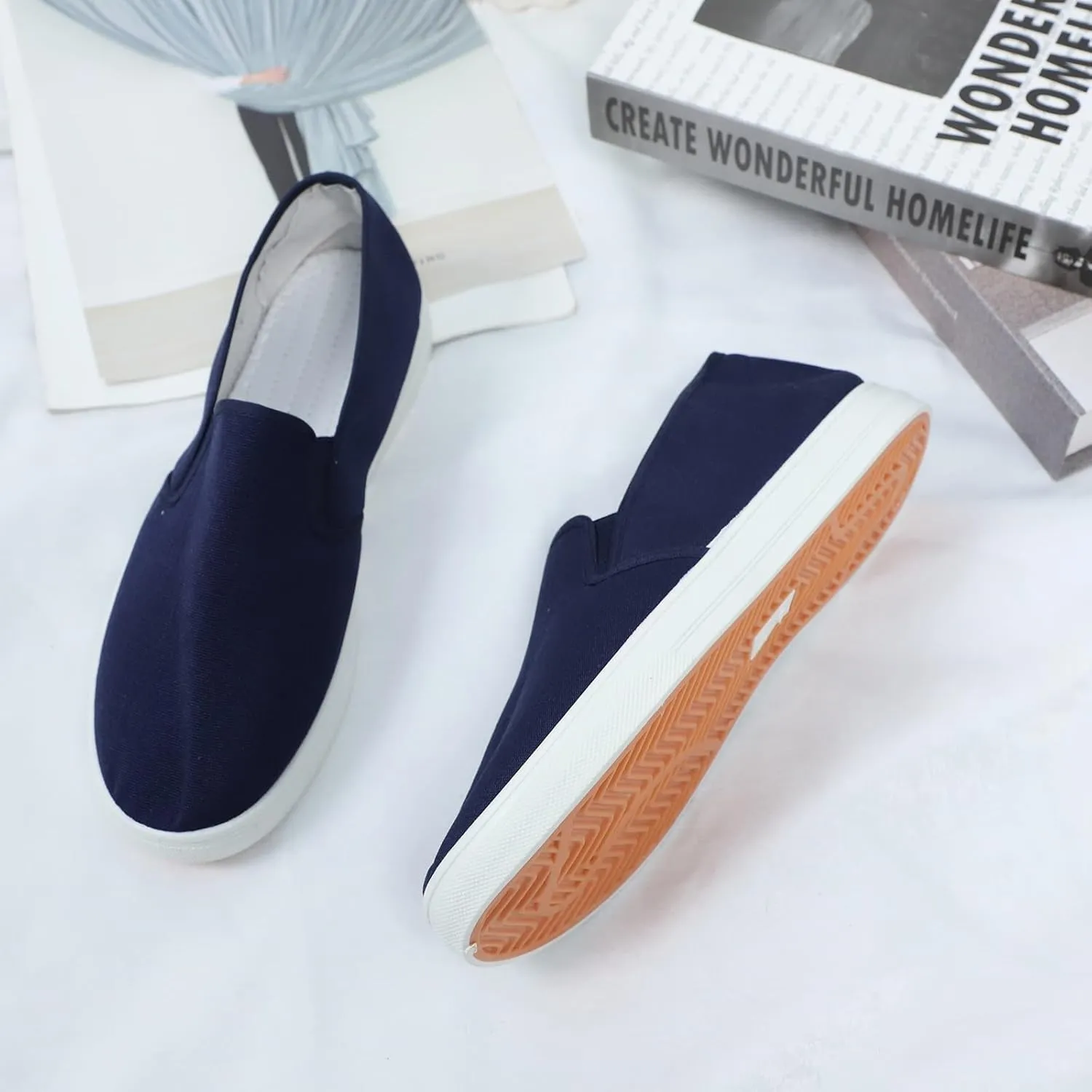 Non Slip Work Shoes Women Cute Women Loafers Round Toe Slip On CasualComfortable and Soft Lightweight Christmas Dress Shoes for Women Boat Shoes Men