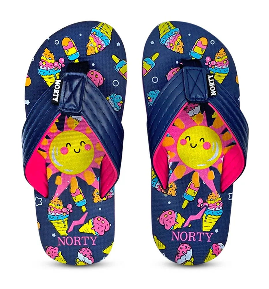Norty GIRL'S 11-4 SANDAL ICE CREAM NAVY