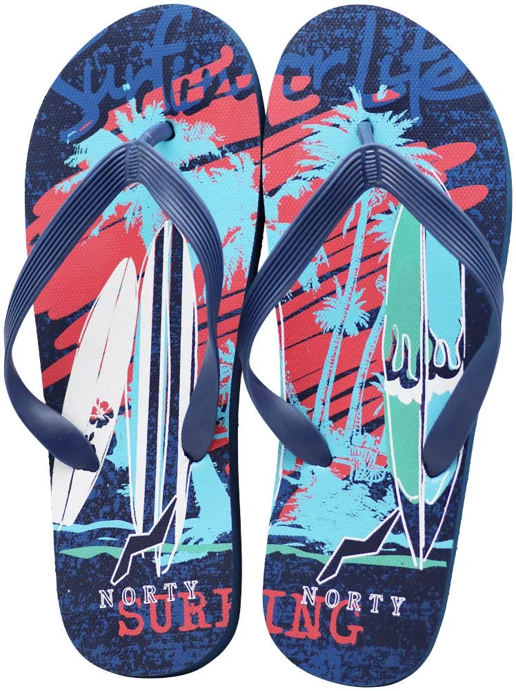NORTY Mens 8-13 Navy/Red Surfing Sandal 22001B
