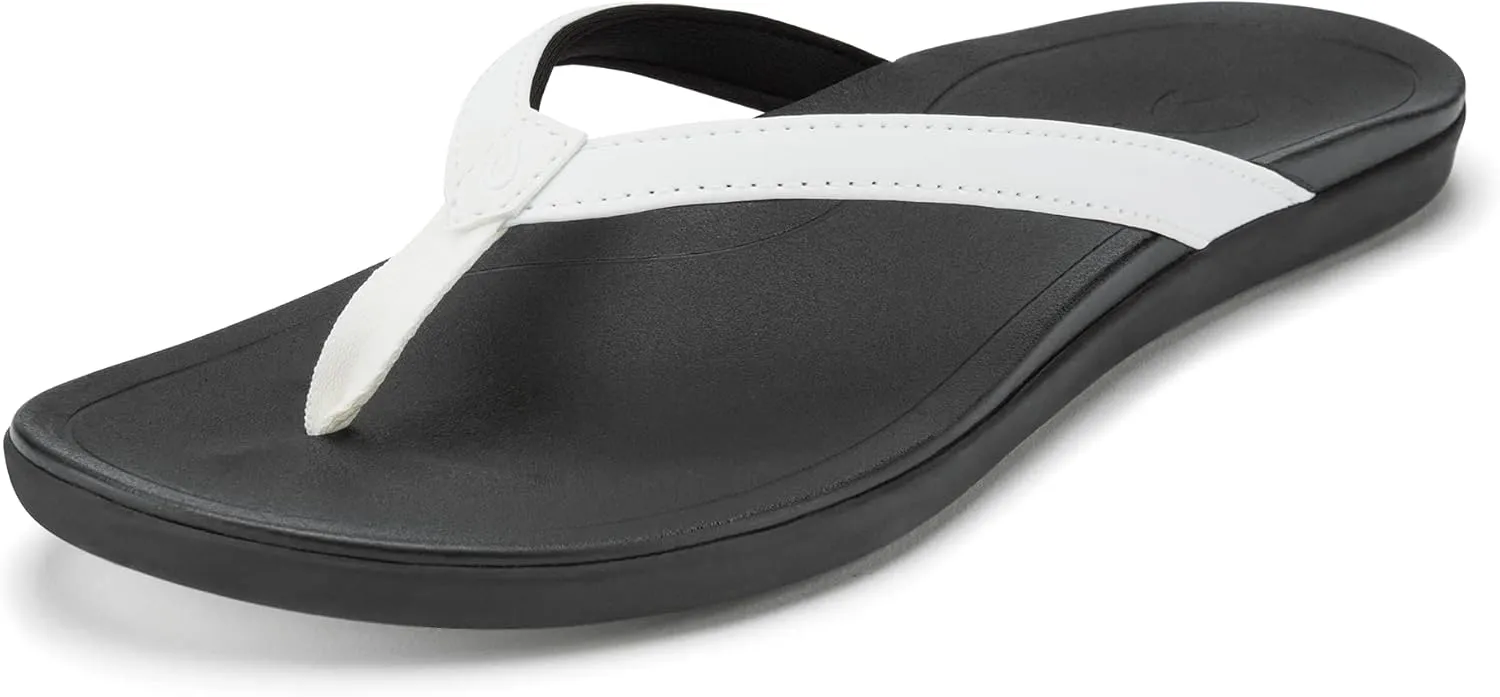 OLUKAI Ho'opio Women's Beach Sandals, Quick-Dry Flip-Flop Slides, Clean & Minimal Aesthetic, Water Resistant & Enhanced Traction, All-Day Comfort