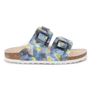orthotic older girls/boys sandals : T94: blue green yellow