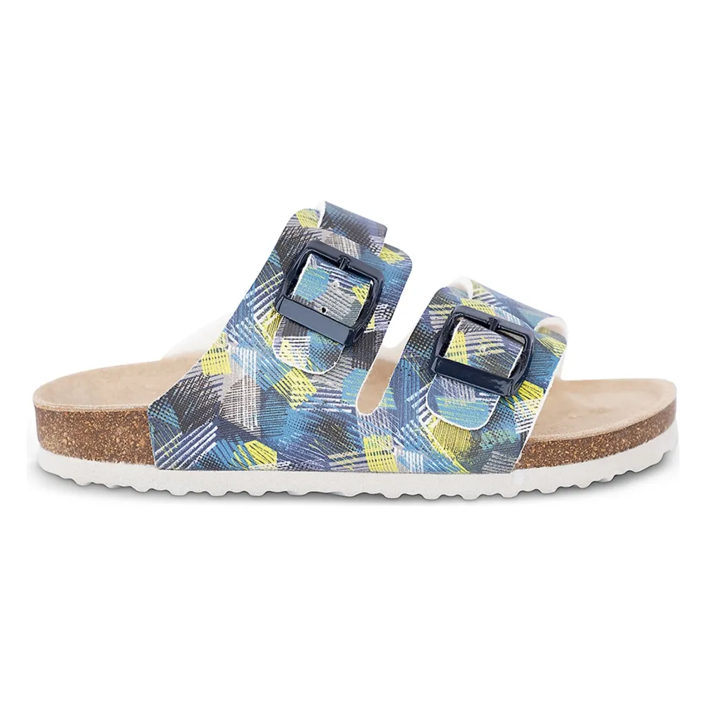 orthotic older girls/boys sandals : T94: blue green yellow