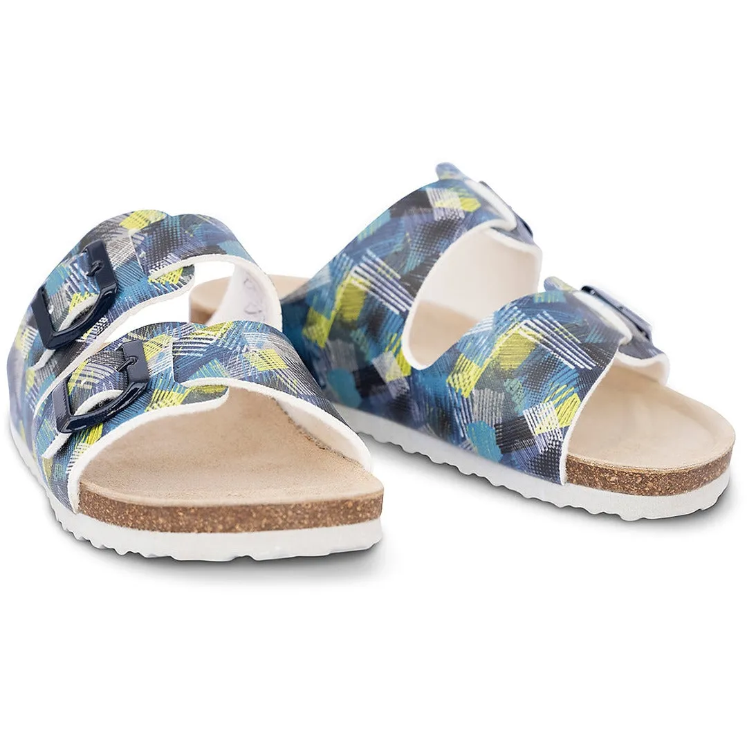 orthotic older girls/boys sandals : T94: blue green yellow