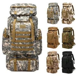 Outdoor Camouflage Men's Backpack, Large Space Waterproof Outdoor Military Backpack