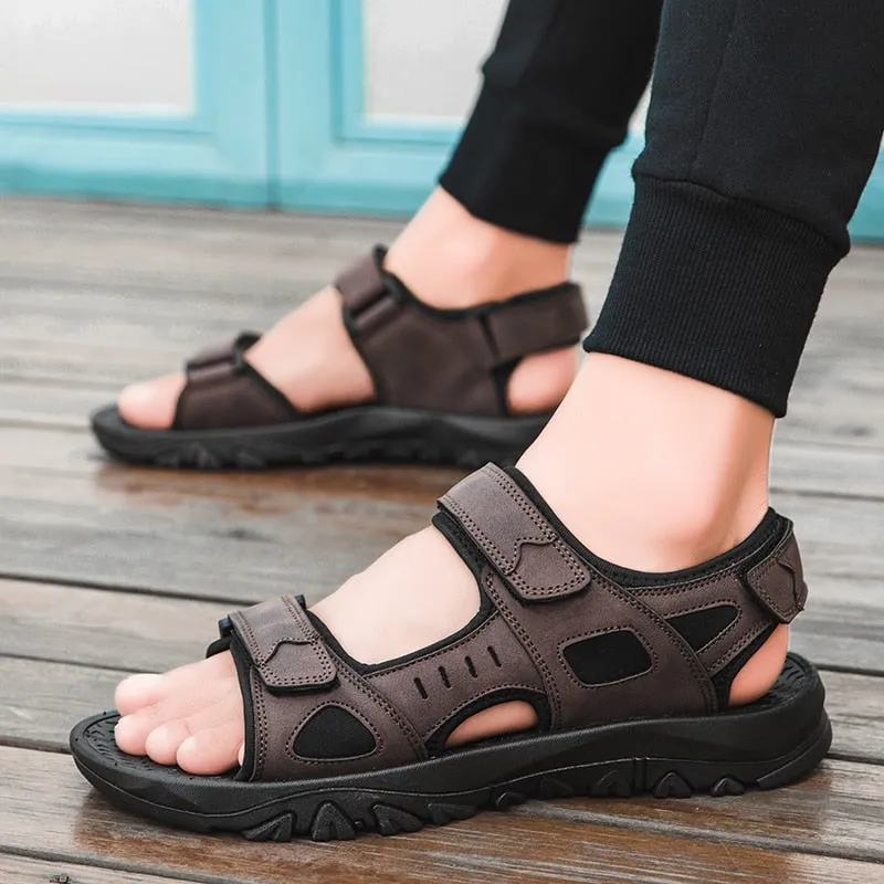 Outdoor Men's Genuine Leather Sandals