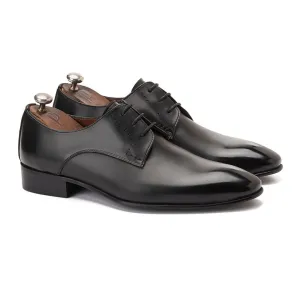 PATINA Plain Lace-Up Leather Oxford Shoes for Men 012-31-BLK