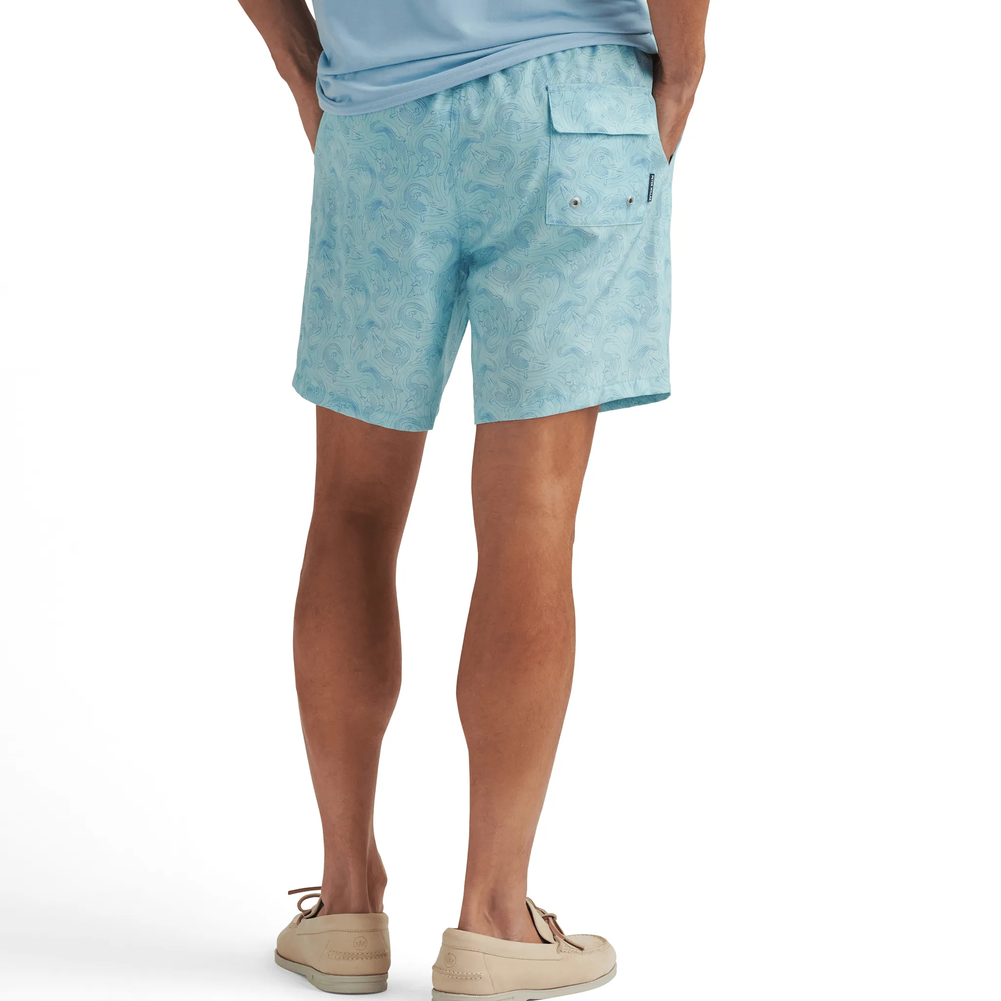Peter Millar Men's 7-Inch Caiman Islands Swim Trunks - Icy Mint