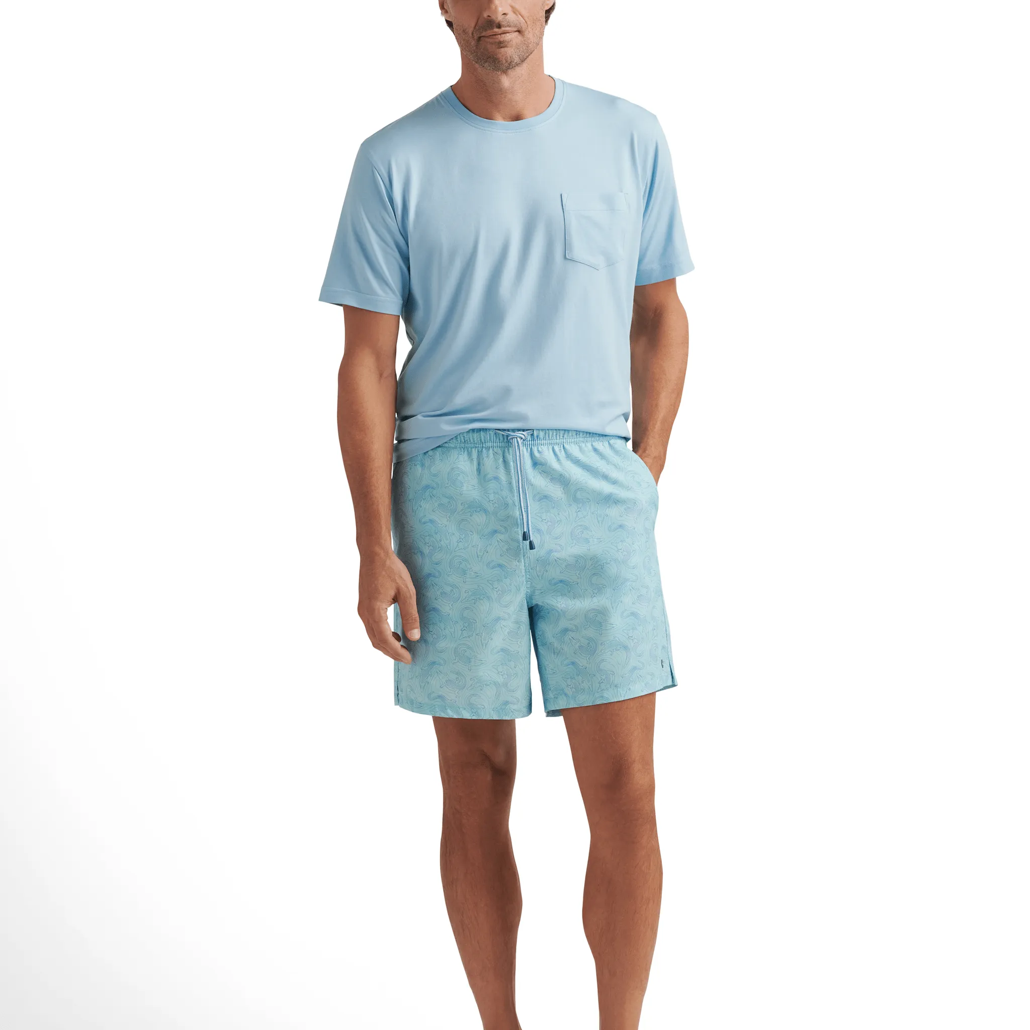 Peter Millar Men's 7-Inch Caiman Islands Swim Trunks - Icy Mint