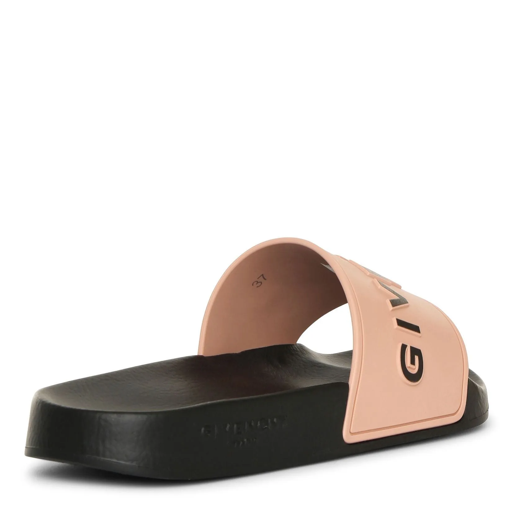 Pink rubber slide sandals