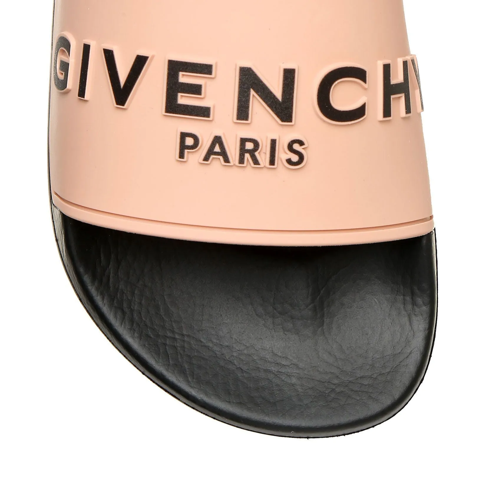 Pink rubber slide sandals
