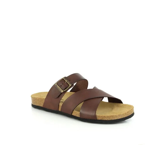 Plakton 100021 Brown Multi Strap Sandals