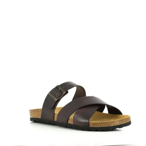 Plakton 100021 Dark Brown Multi Strap Sandals