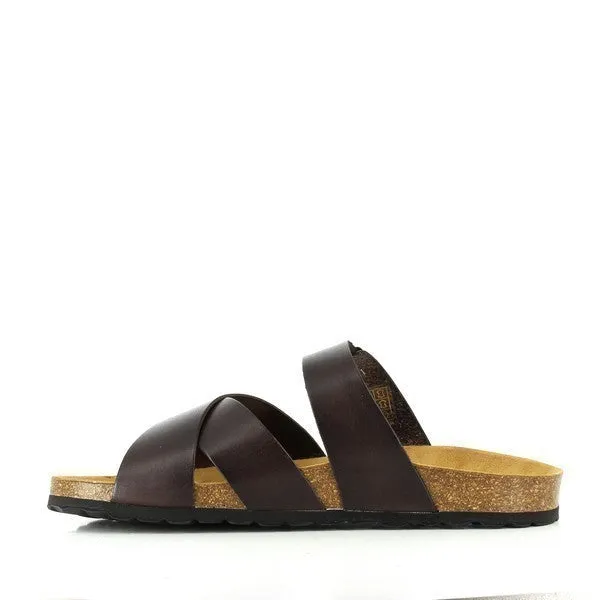 Plakton 100021 Dark Brown Multi Strap Sandals