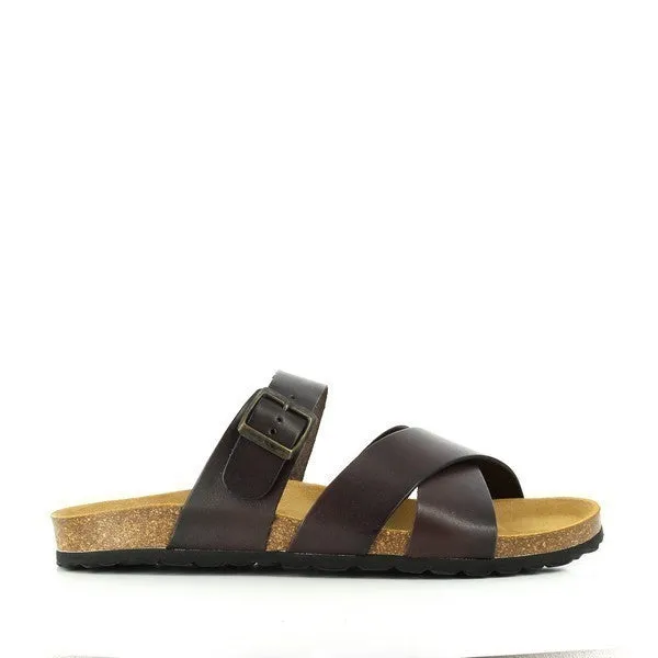 Plakton 100021 Dark Brown Multi Strap Sandals