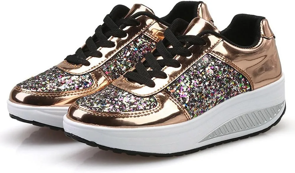 Platform Sneakers for Women Womens Fall Shoes Men's Casual Dress Sneakers Comfortable Dressy Slip on Women Loafers Shoes for Work Platform Sneakers for Women Black