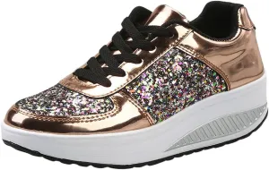 Platform Sneakers for Women Womens Fall Shoes Men's Casual Dress Sneakers Comfortable Dressy Slip on Women Loafers Shoes for Work Platform Sneakers for Women Black