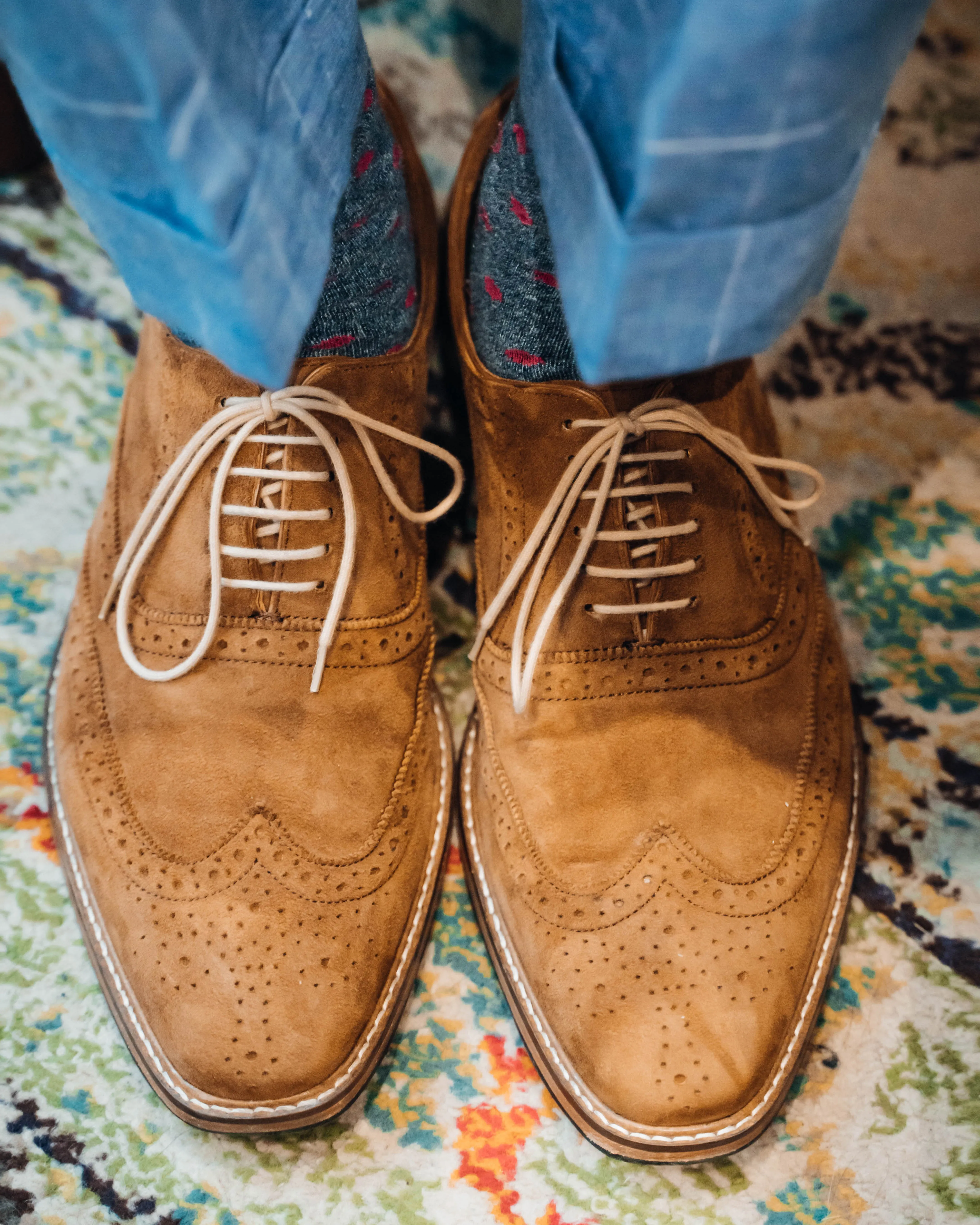 Ptuj - Men's Camel Kid Suede Oxford Shoe
