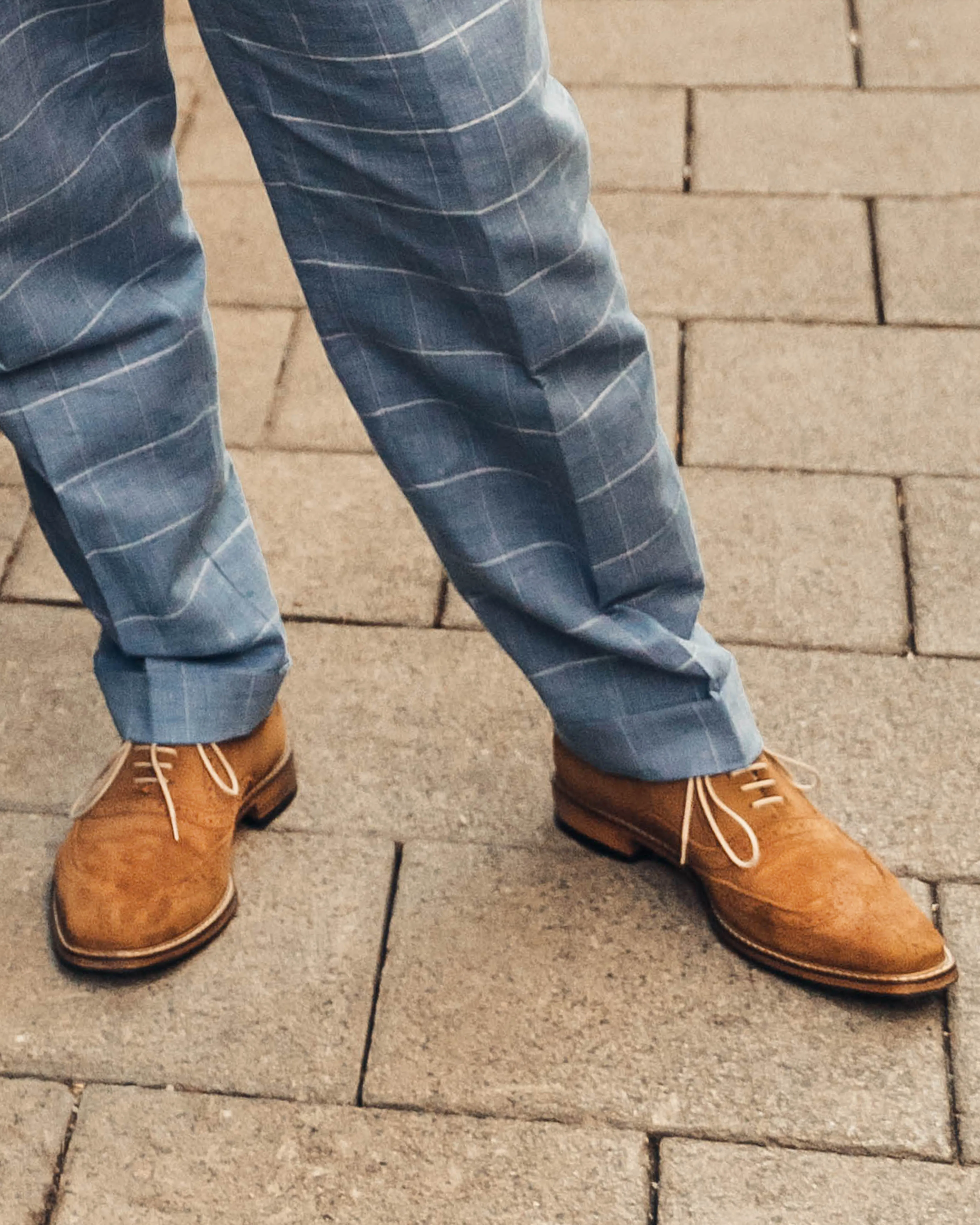 Ptuj - Men's Camel Kid Suede Oxford Shoe