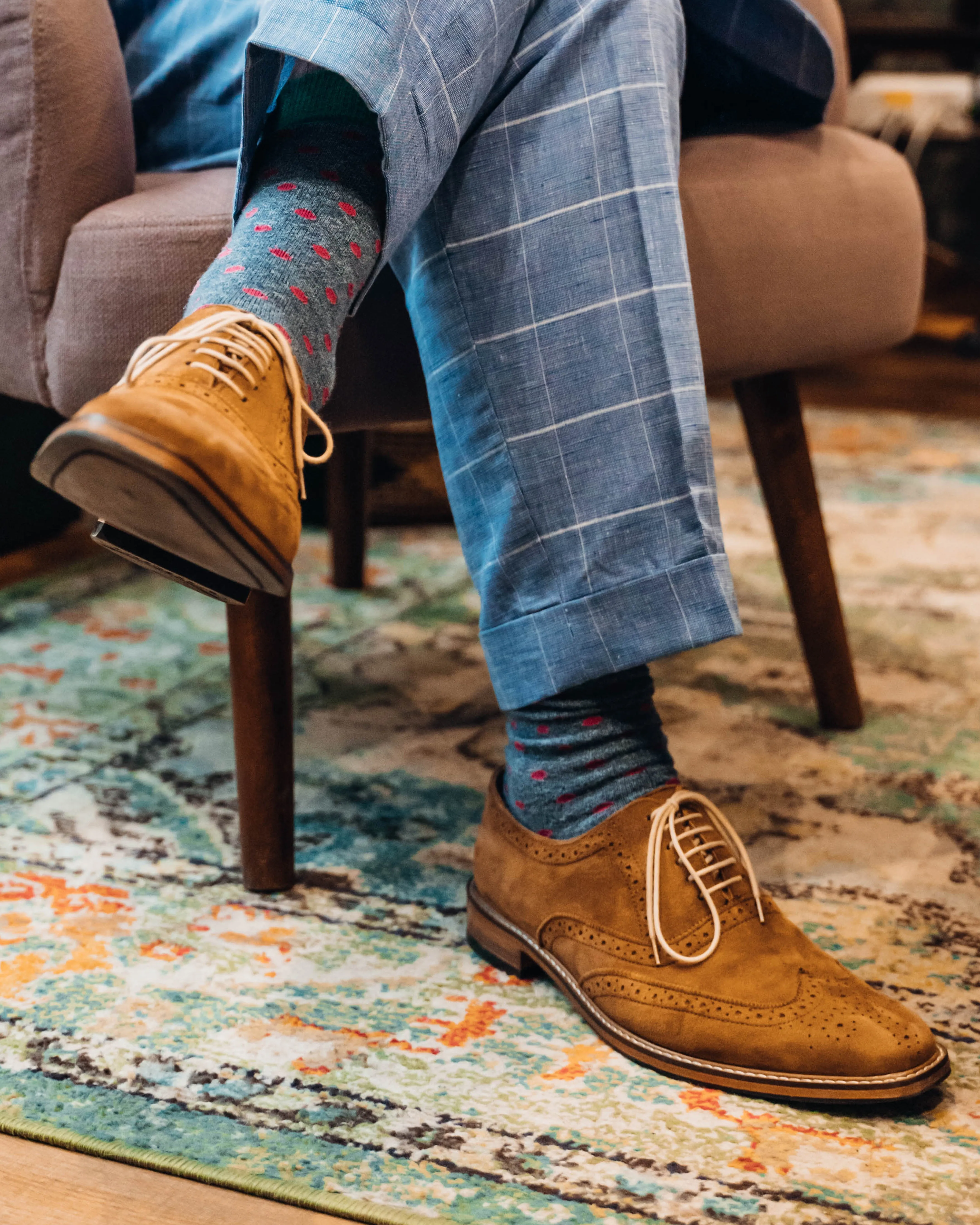 Ptuj - Men's Camel Kid Suede Oxford Shoe