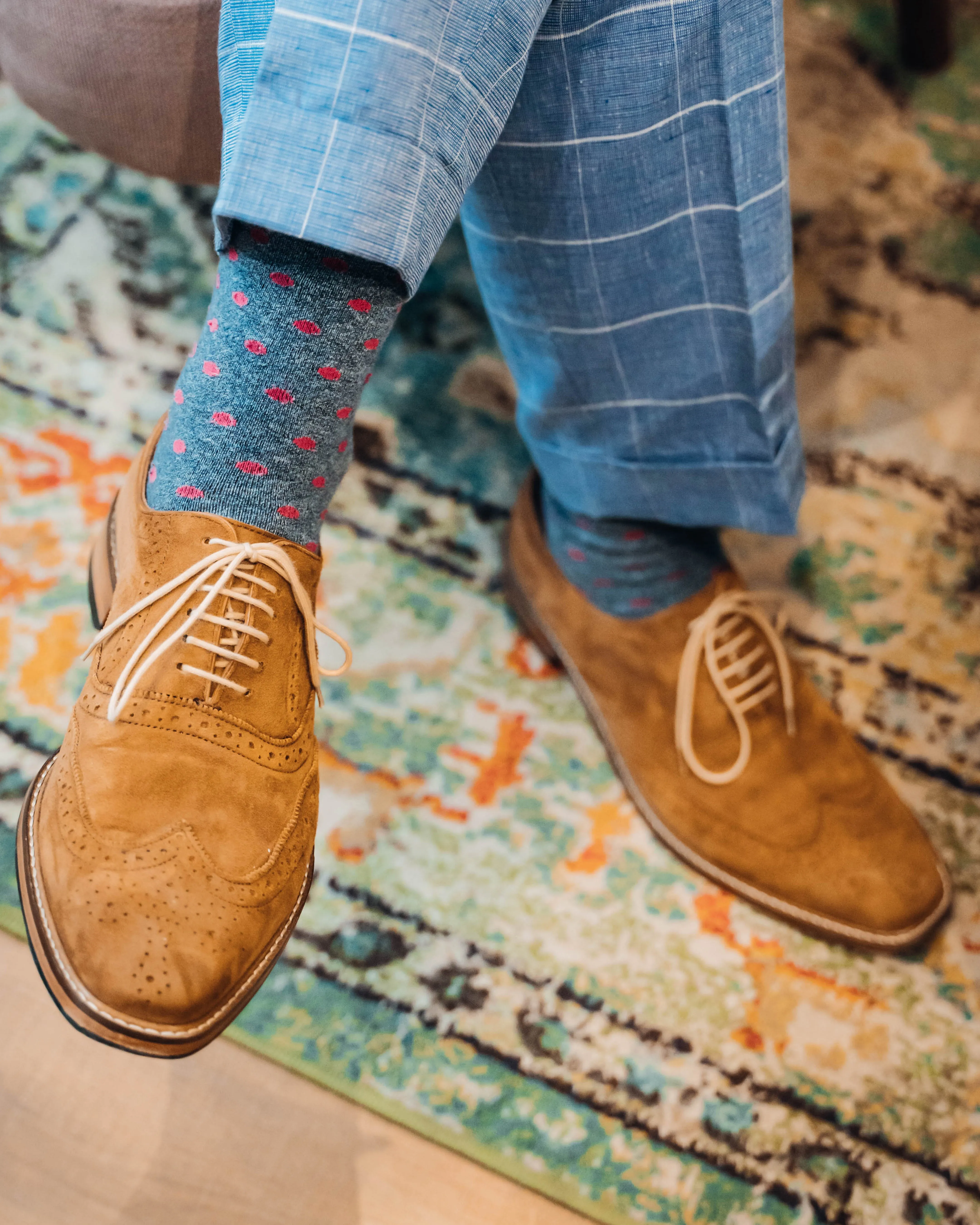 Ptuj - Men's Camel Kid Suede Oxford Shoe