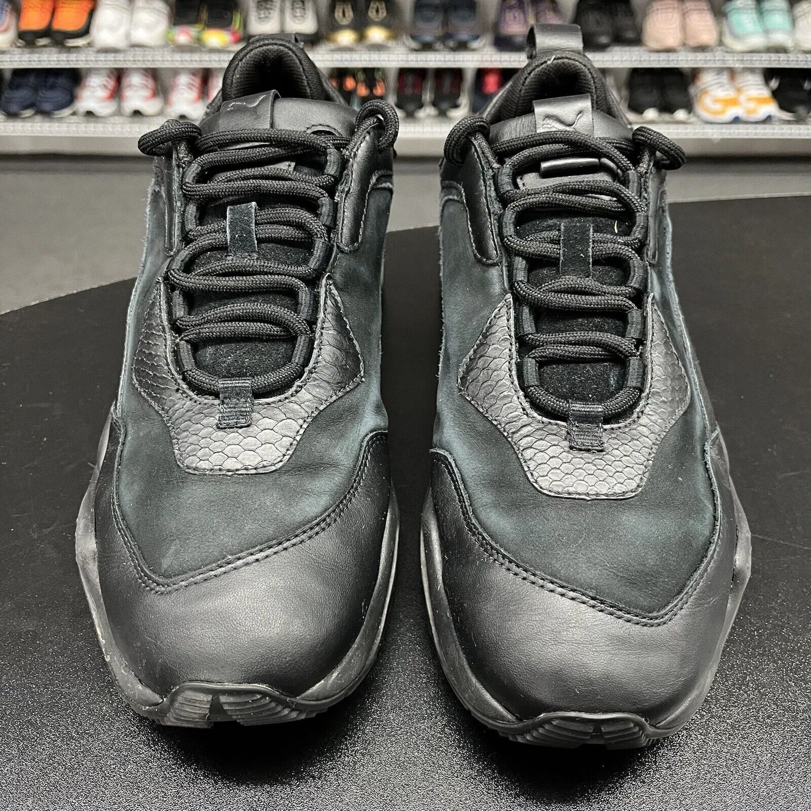 PUMA Thunder Desert Triple Black 2018 Shoe Sneaker 367997 04 Men's Size US 10.5