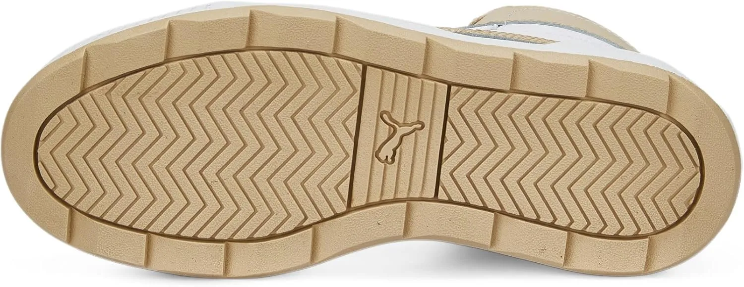 PUMA Women's Karmen Rebelle Mid Shoes, White-Light Sand, 10