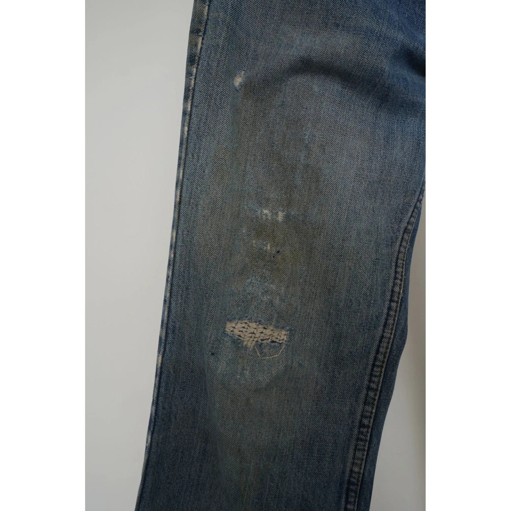 "Retail" Vintage Levi's 517 Orange Tab Distressed Boot Cut Denim Jeans Blue W30 Men's