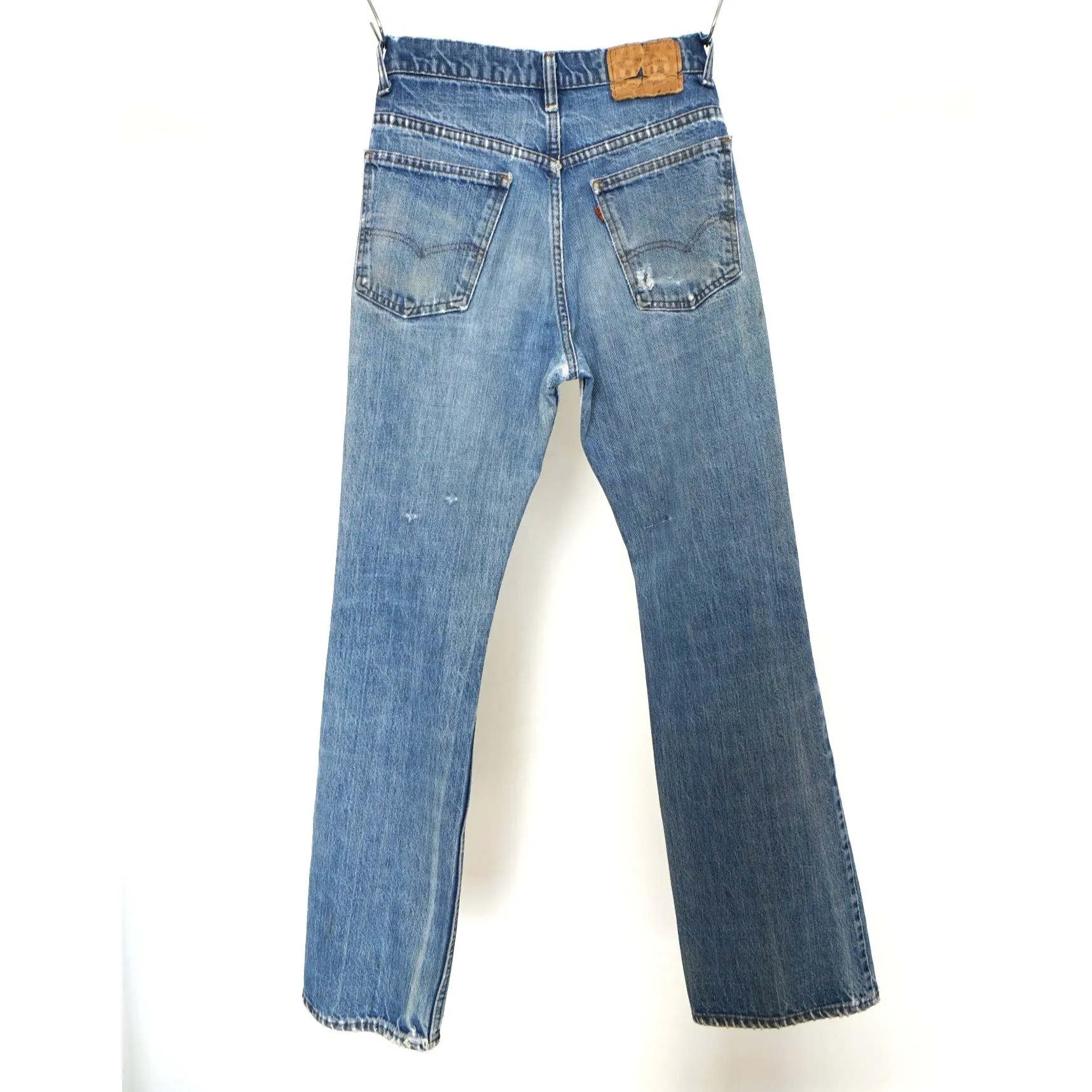 "Retail" Vintage Levi's 517 Orange Tab Distressed Boot Cut Denim Jeans Blue W30 Men's