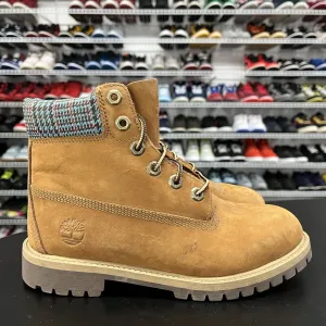 Rare Timberland 6 In Premium Waterproof Boots Brown Plaid 9594R Men's Size 5