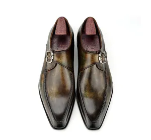 Real Full Grain Calf Leather Men's Italian Design Shoes
