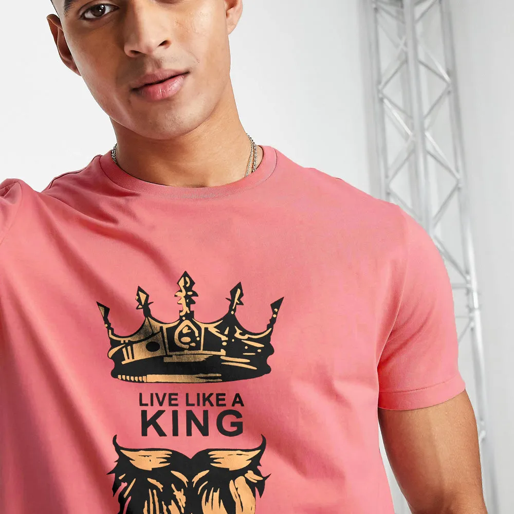 Richman King Crown Printed Short Sleeve Tee Shirt
