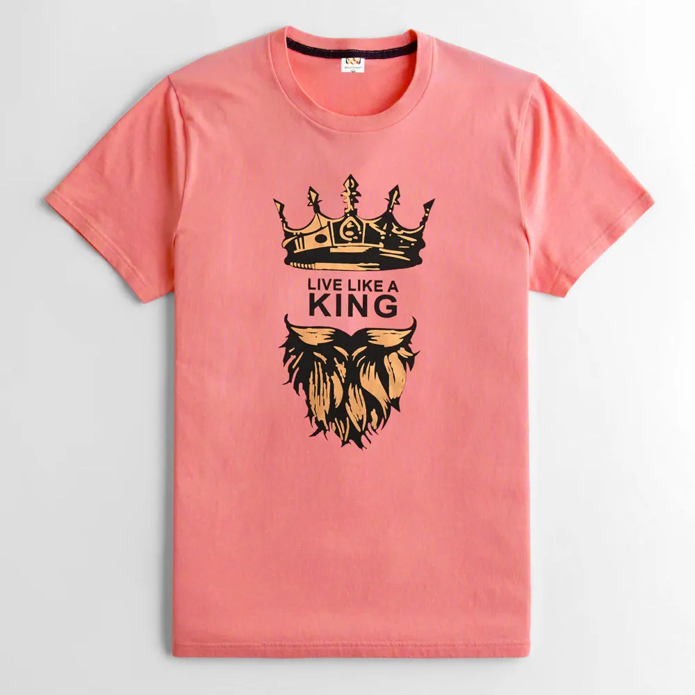 Richman King Crown Printed Short Sleeve Tee Shirt