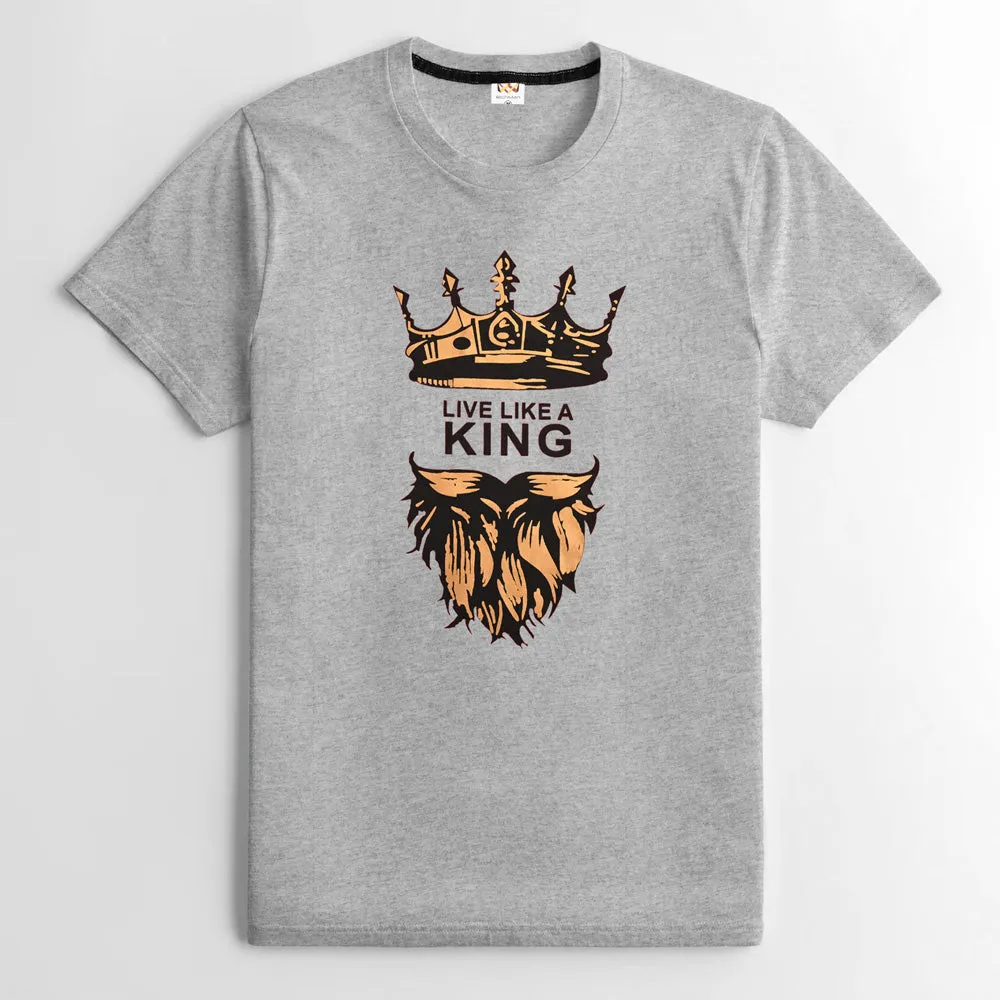 Richman King Crown Printed Short Sleeve Tee Shirt