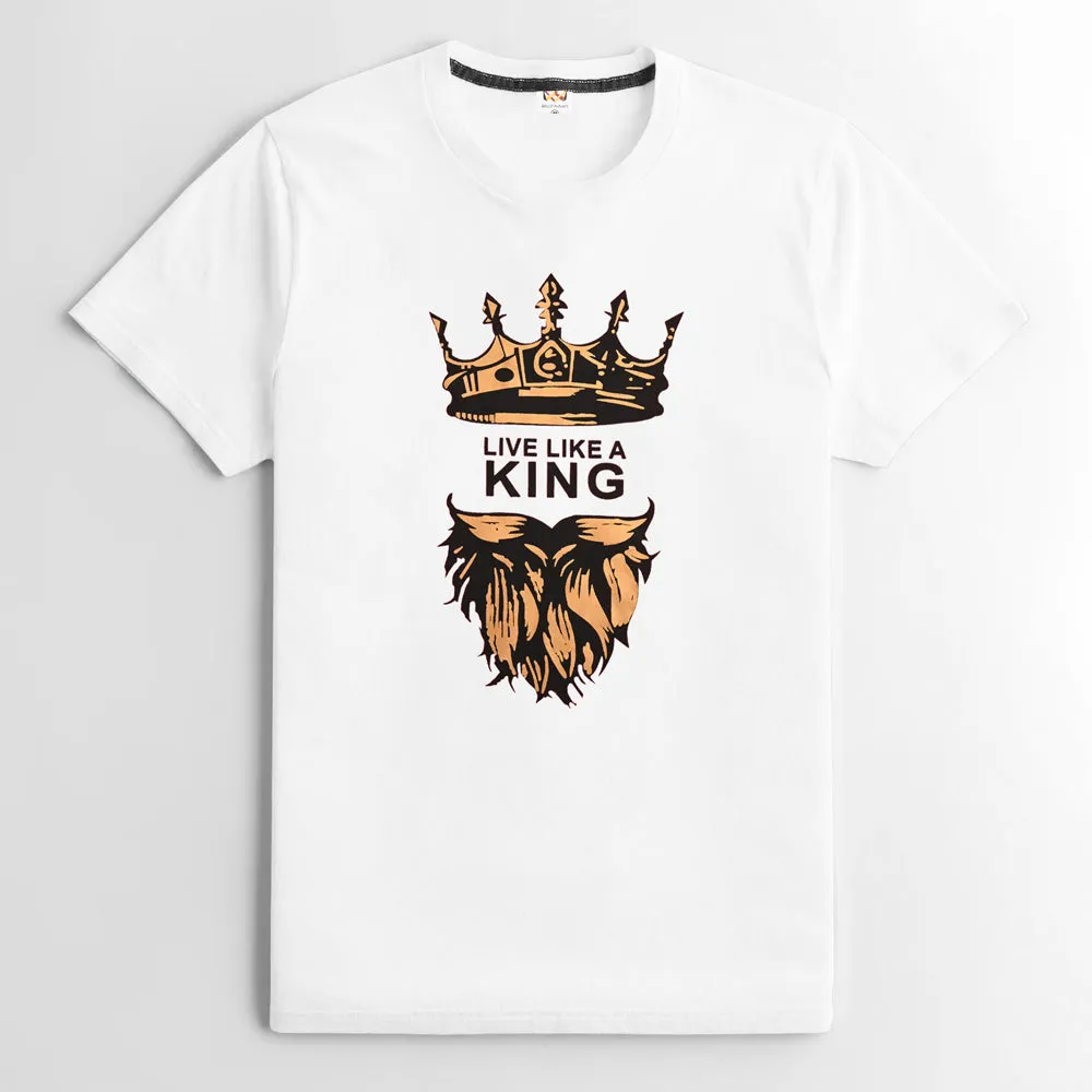 Richman King Crown Printed Short Sleeve Tee Shirt