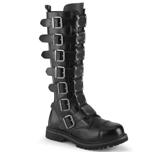 Riot-21MP Punk Leather Knee Boots Leather - Unisex