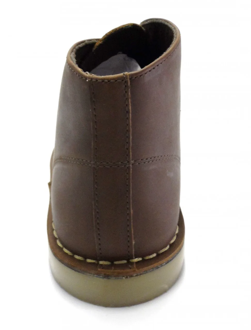 Roamers Brown Waxy Leather 3 Eyelet Retro Mod Style Real Desert Boots