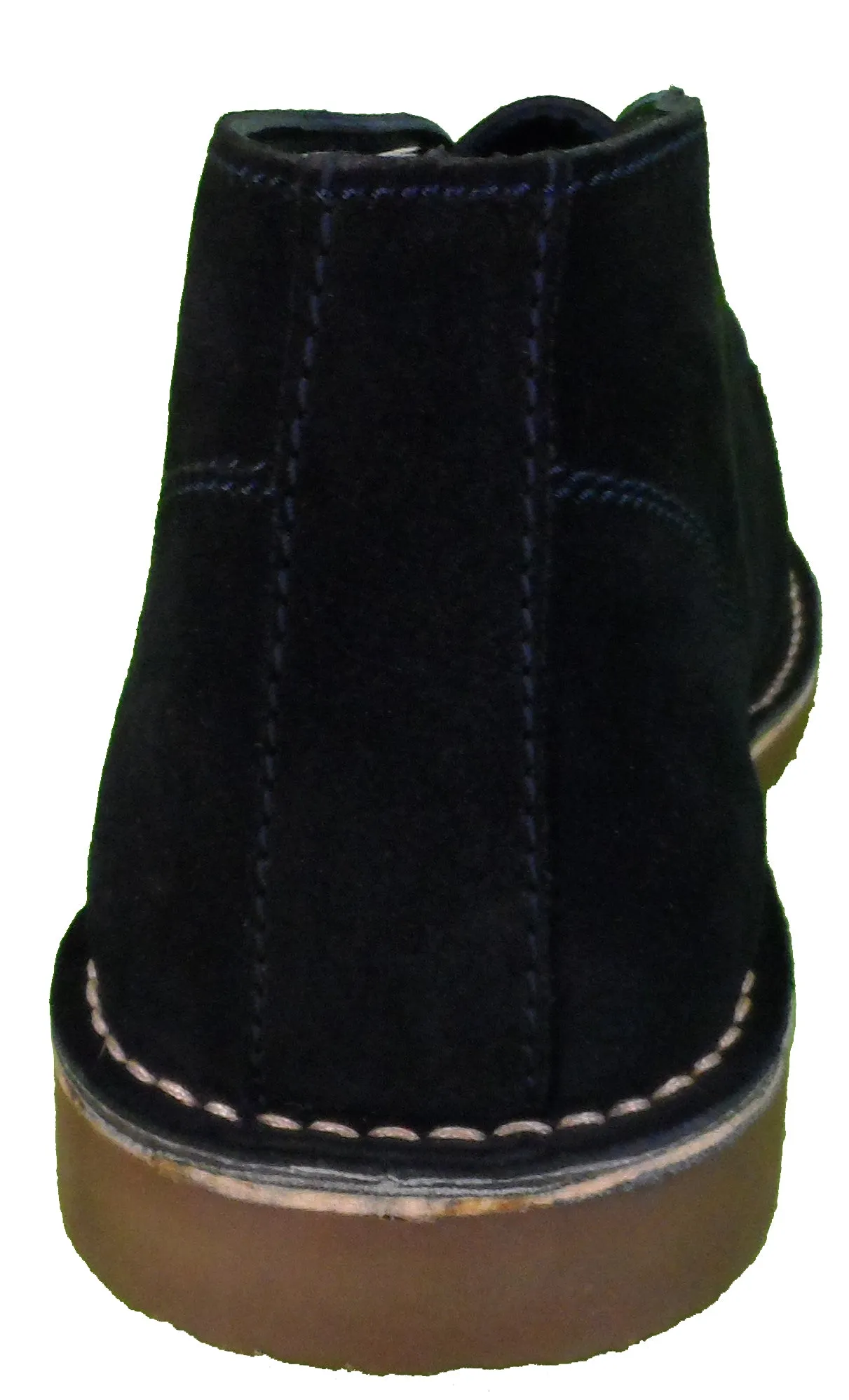 Roamers Mens Navy 2 Eyelet Sharp Toe Retro MOD Style Real Suede Desert Boots