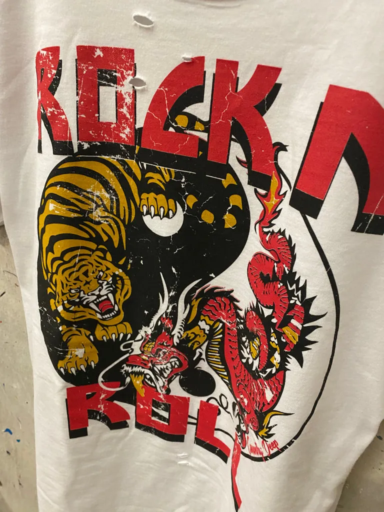 Rock N Roll Distressed 1980's T-shirt