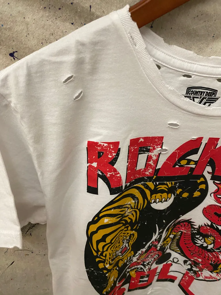 Rock N Roll Distressed 1980's T-shirt